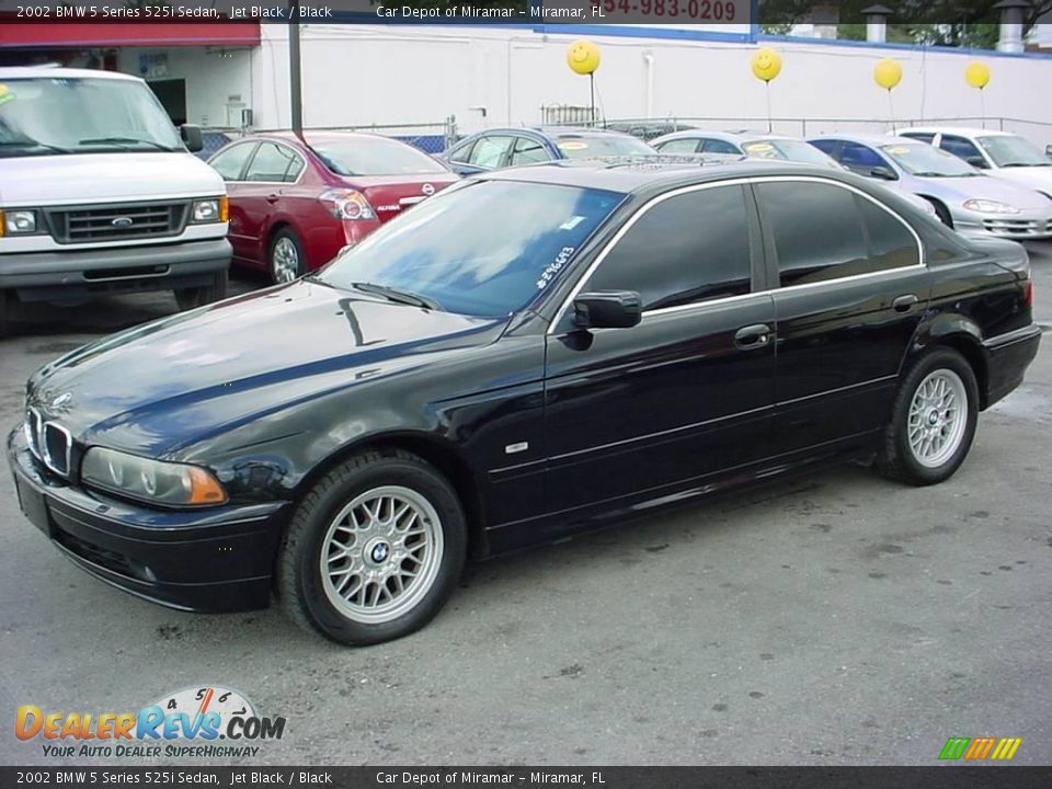 2002 BMW 5 Series 525i Sedan Jet Black / Black Photo #7
