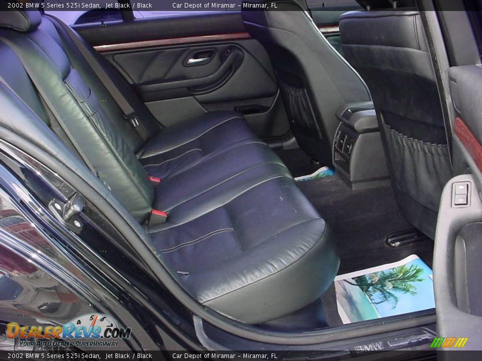 2002 BMW 5 Series 525i Sedan Jet Black / Black Photo #13