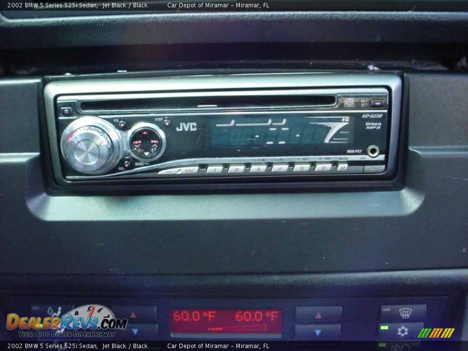 2002 BMW 5 Series 525i Sedan Jet Black / Black Photo #15