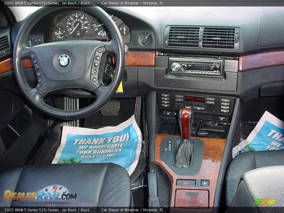2002 BMW 5 Series 525i Sedan Jet Black / Black Photo #16