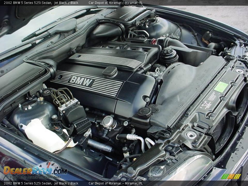 2002 BMW 5 Series 525i Sedan Jet Black / Black Photo #18