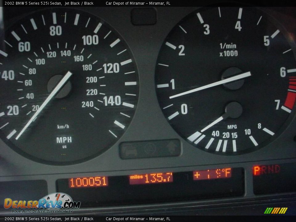 2002 BMW 5 Series 525i Sedan Jet Black / Black Photo #19