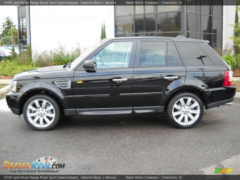 2008 Land Rover Range Rover Sport Supercharged Santorini Black / Almond Photo #2