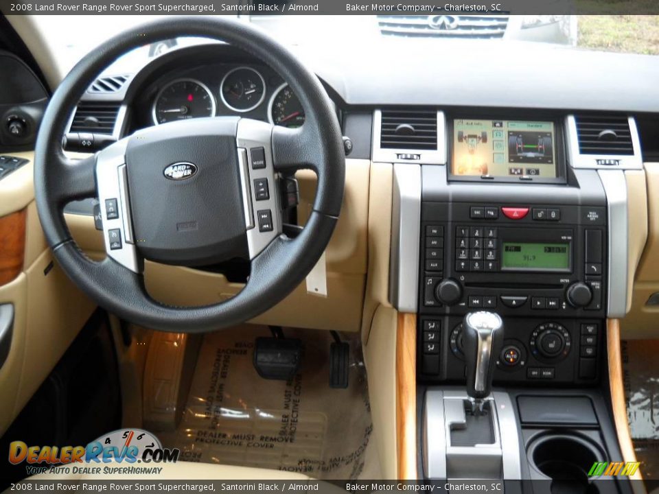 2008 Land Rover Range Rover Sport Supercharged Santorini Black / Almond Photo #3