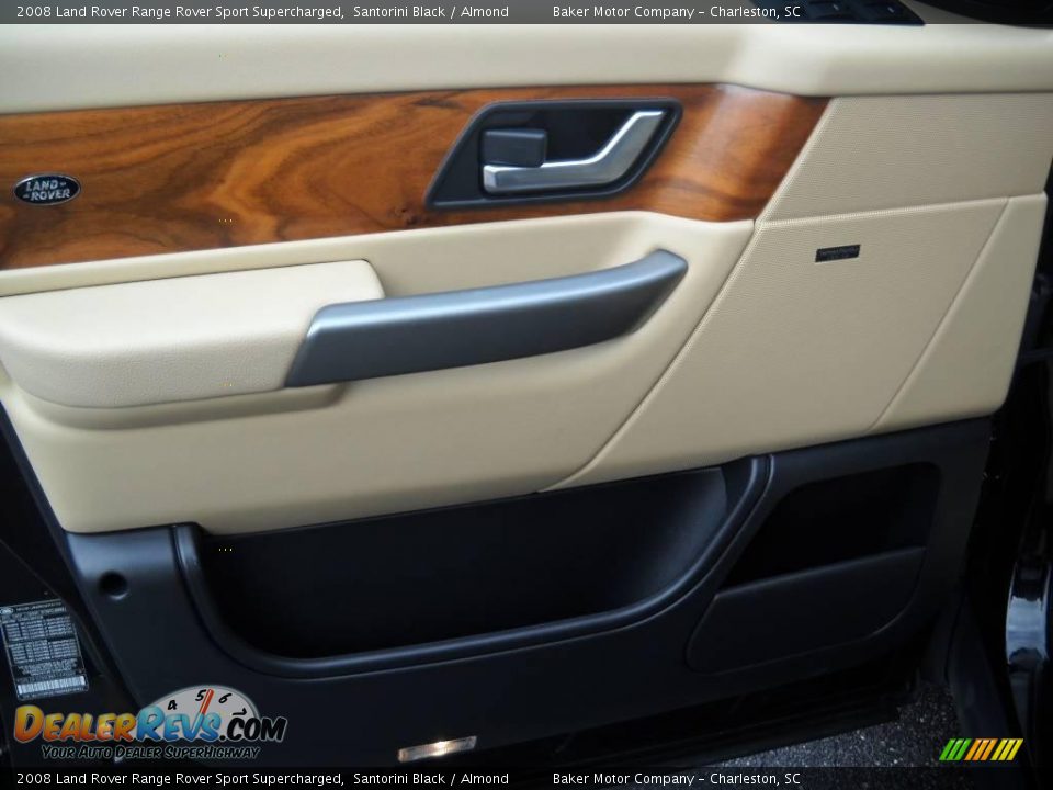 2008 Land Rover Range Rover Sport Supercharged Santorini Black / Almond Photo #6