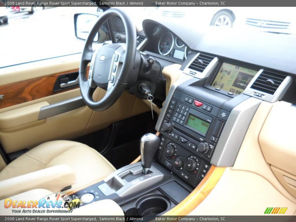 2008 Land Rover Range Rover Sport Supercharged Santorini Black / Almond Photo #12
