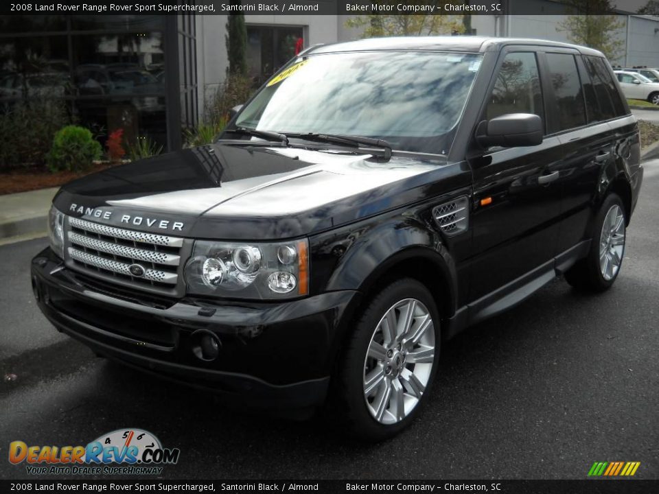 2008 Land Rover Range Rover Sport Supercharged Santorini Black / Almond Photo #14