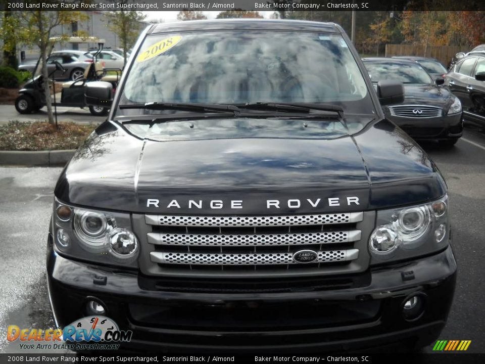 2008 Land Rover Range Rover Sport Supercharged Santorini Black / Almond Photo #15