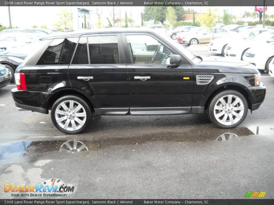 2008 Land Rover Range Rover Sport Supercharged Santorini Black / Almond Photo #16