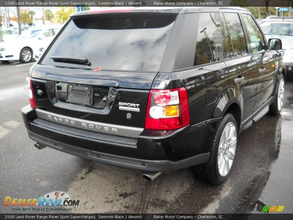2008 Land Rover Range Rover Sport Supercharged Santorini Black / Almond Photo #17