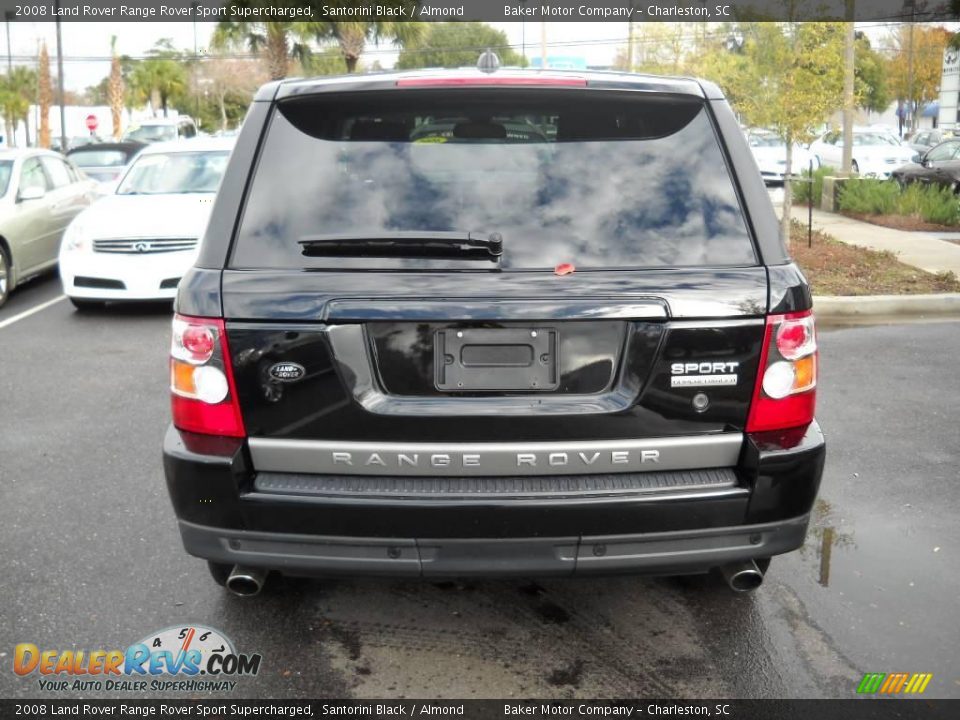2008 Land Rover Range Rover Sport Supercharged Santorini Black / Almond Photo #18