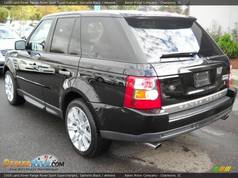 2008 Land Rover Range Rover Sport Supercharged Santorini Black / Almond Photo #19