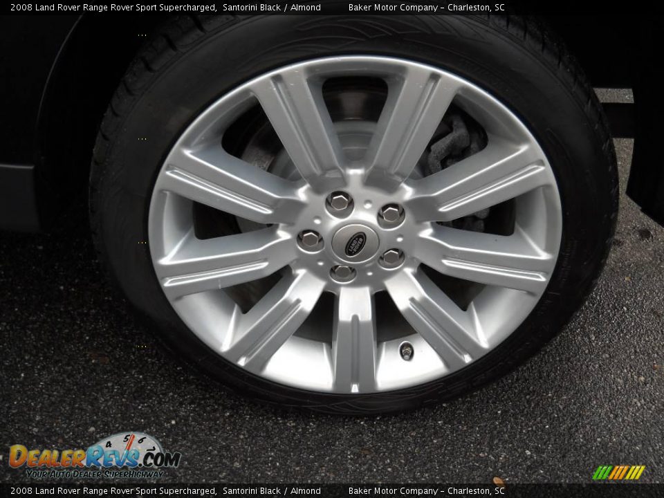 2008 Land Rover Range Rover Sport Supercharged Santorini Black / Almond Photo #20