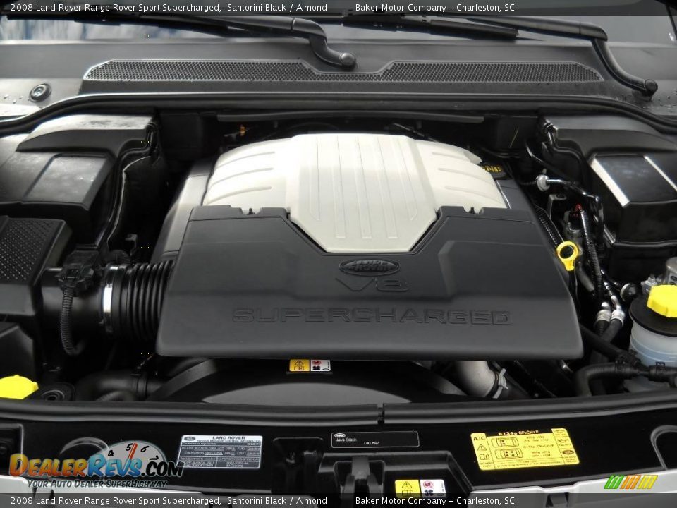 2008 Land Rover Range Rover Sport Supercharged Santorini Black / Almond Photo #22