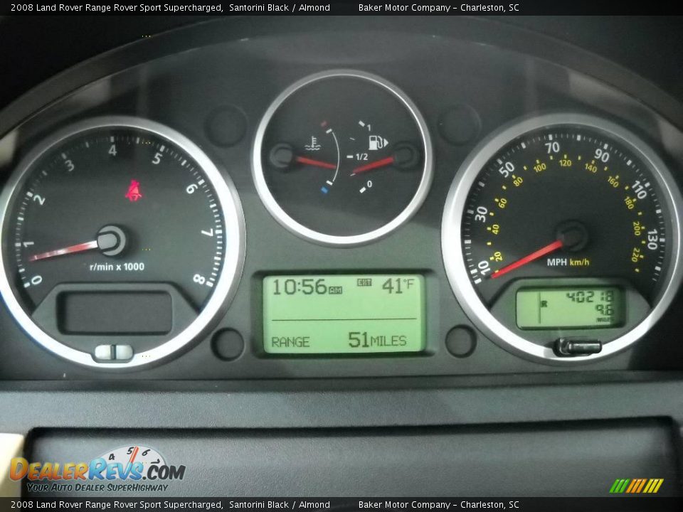 2008 Land Rover Range Rover Sport Supercharged Santorini Black / Almond Photo #25