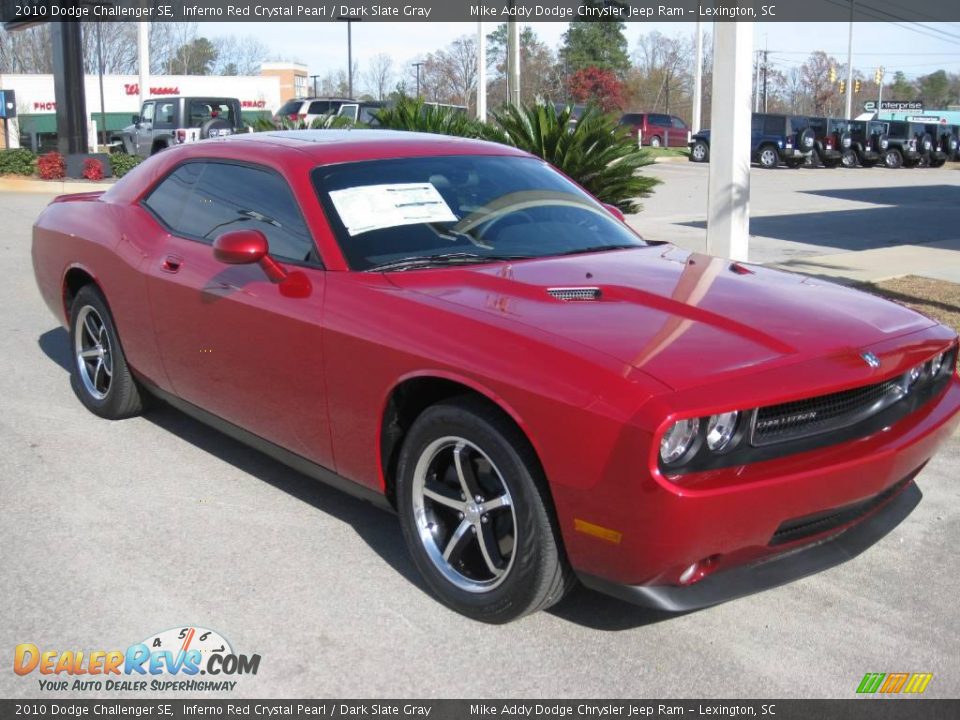 2010 Dodge Challenger SE Inferno Red Crystal Pearl / Dark Slate Gray Photo #3