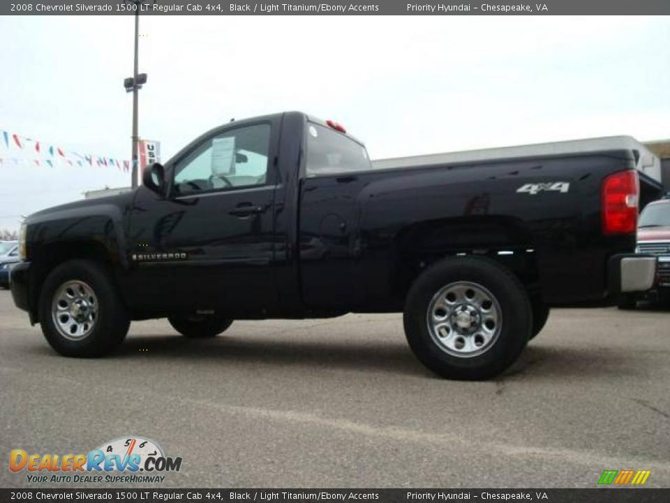 2008 Chevrolet Silverado 1500 LT Regular Cab 4x4 Black / Light Titanium/Ebony Accents Photo #3