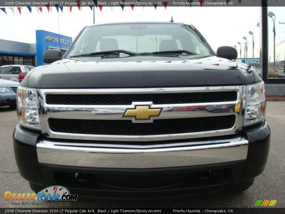 2008 Chevrolet Silverado 1500 LT Regular Cab 4x4 Black / Light Titanium/Ebony Accents Photo #6