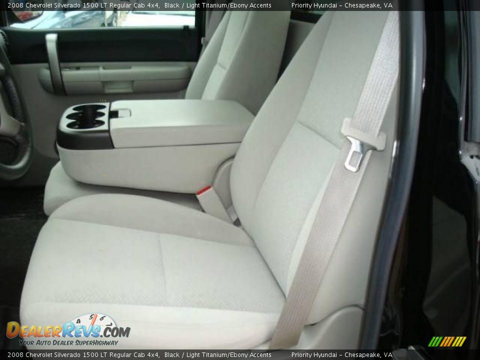 2008 Chevrolet Silverado 1500 LT Regular Cab 4x4 Black / Light Titanium/Ebony Accents Photo #7