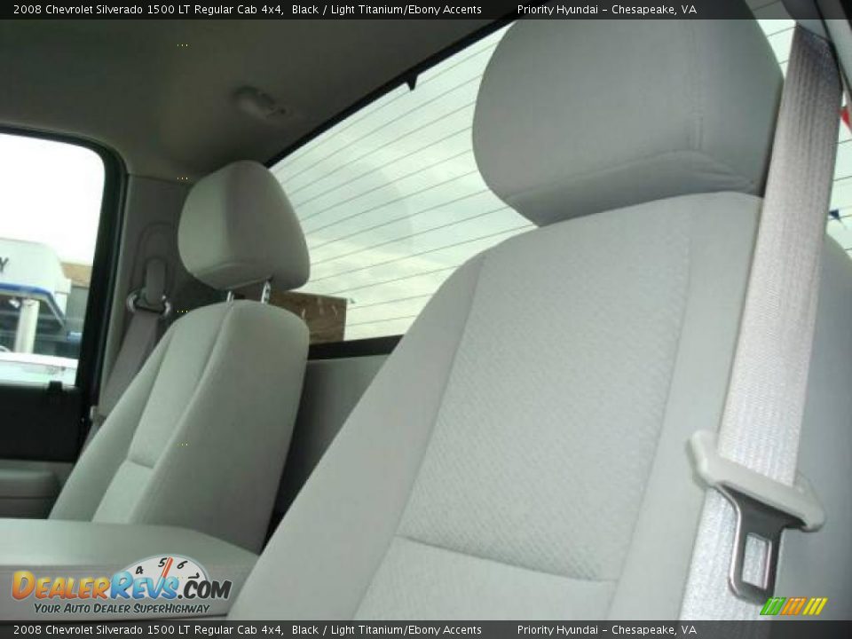 2008 Chevrolet Silverado 1500 LT Regular Cab 4x4 Black / Light Titanium/Ebony Accents Photo #8
