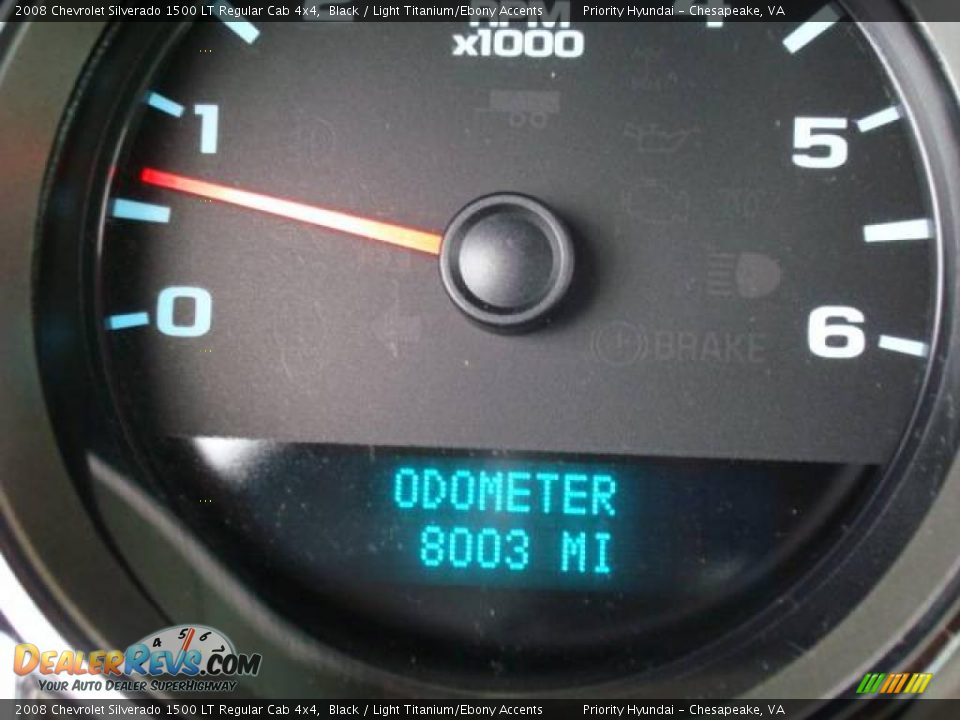 2008 Chevrolet Silverado 1500 LT Regular Cab 4x4 Black / Light Titanium/Ebony Accents Photo #11