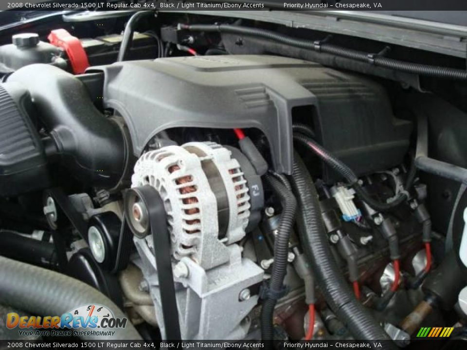 2008 Chevrolet Silverado 1500 LT Regular Cab 4x4 Black / Light Titanium/Ebony Accents Photo #17