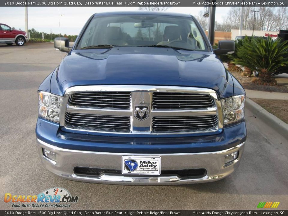 2010 Dodge Ram 1500 Big Horn Quad Cab Deep Water Blue Pearl / Light Pebble Beige/Bark Brown Photo #2