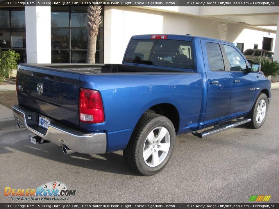 2010 Dodge Ram 1500 Big Horn Quad Cab Deep Water Blue Pearl / Light Pebble Beige/Bark Brown Photo #5