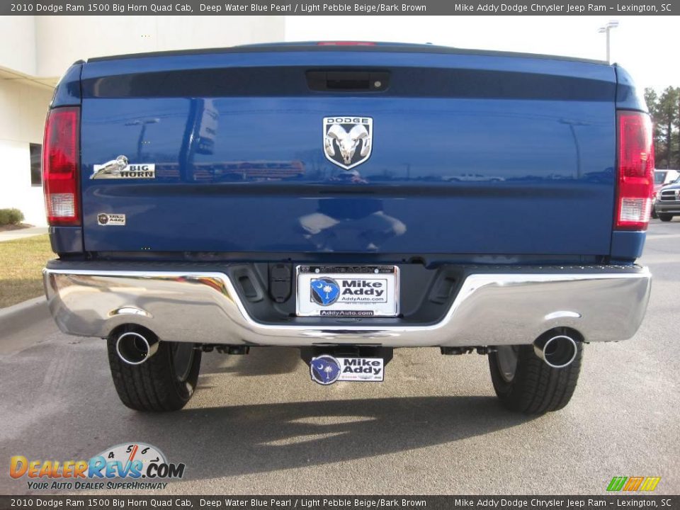 2010 Dodge Ram 1500 Big Horn Quad Cab Deep Water Blue Pearl / Light Pebble Beige/Bark Brown Photo #6