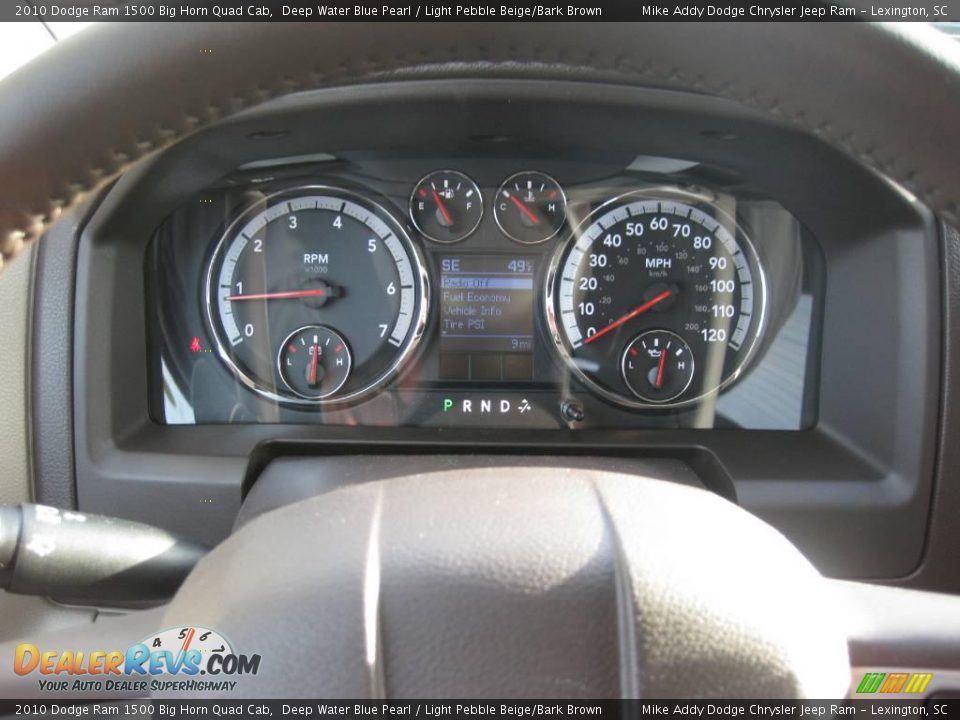 2010 Dodge Ram 1500 Big Horn Quad Cab Deep Water Blue Pearl / Light Pebble Beige/Bark Brown Photo #10