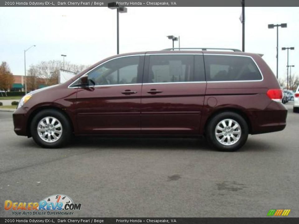 2010 Honda Odyssey EX-L Dark Cherry Pearl / Beige Photo #3