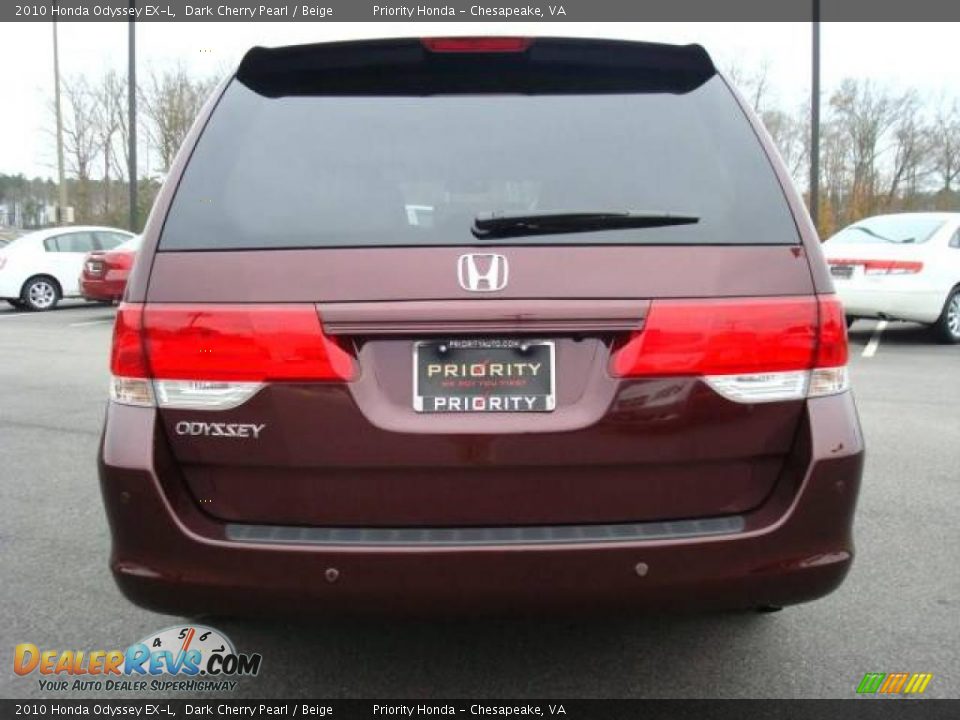 2010 Honda Odyssey EX-L Dark Cherry Pearl / Beige Photo #5