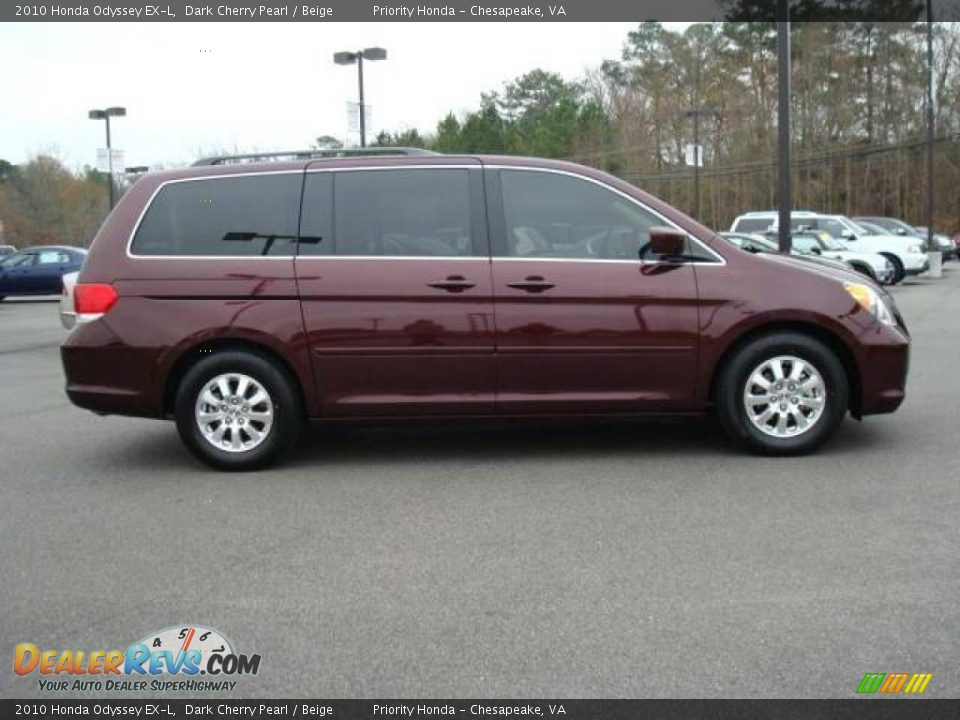 2010 Honda Odyssey EX-L Dark Cherry Pearl / Beige Photo #7