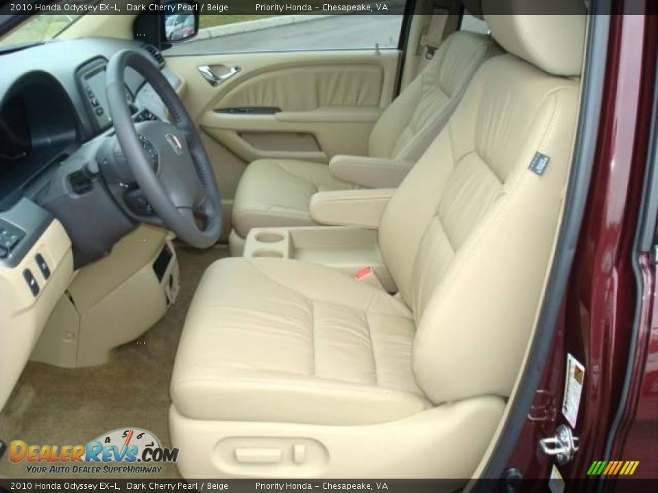 2010 Honda Odyssey EX-L Dark Cherry Pearl / Beige Photo #10