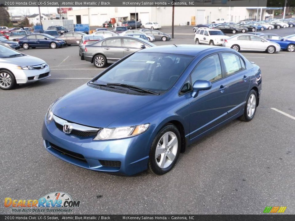 2010 Honda Civic LX-S Sedan Atomic Blue Metallic / Black Photo #1