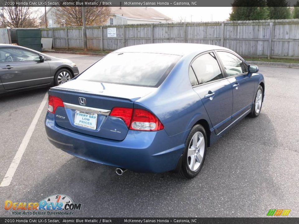 2010 Honda Civic LX-S Sedan Atomic Blue Metallic / Black Photo #4