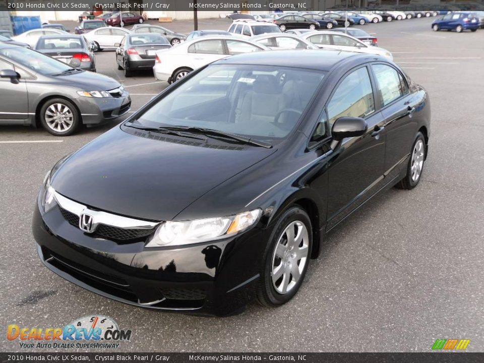2010 Honda Civic LX Sedan Crystal Black Pearl / Gray Photo #1