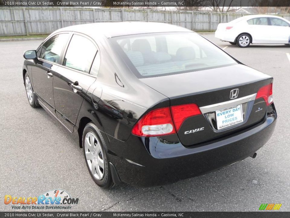 2010 Honda Civic LX Sedan Crystal Black Pearl / Gray Photo #2