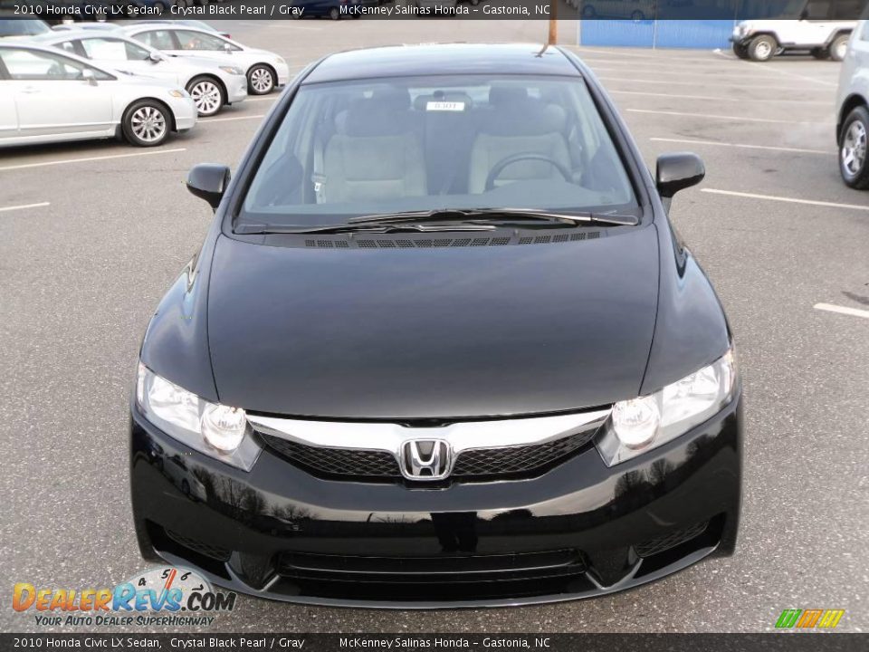 2010 Honda Civic LX Sedan Crystal Black Pearl / Gray Photo #6