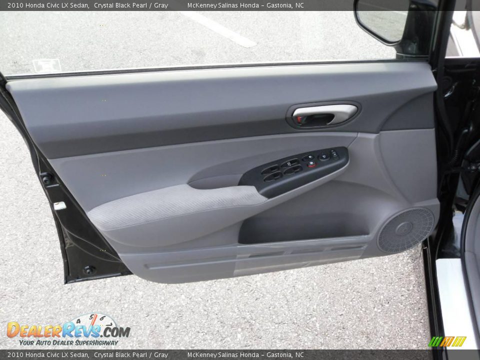 2010 Honda Civic LX Sedan Crystal Black Pearl / Gray Photo #7