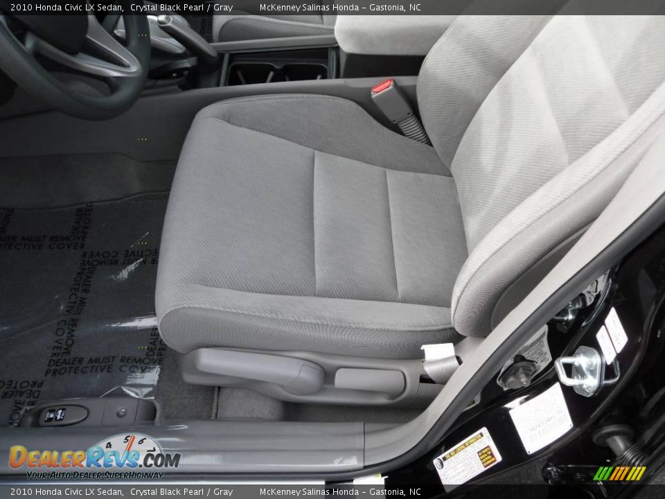 2010 Honda Civic LX Sedan Crystal Black Pearl / Gray Photo #8