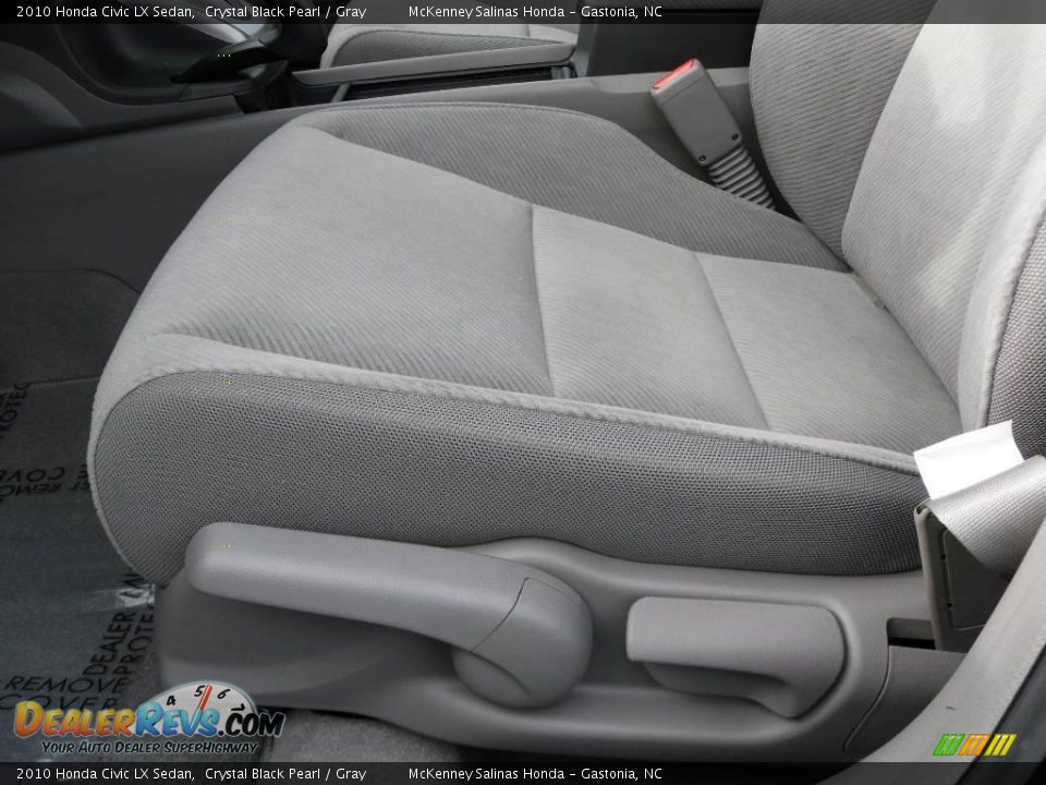 2010 Honda Civic LX Sedan Crystal Black Pearl / Gray Photo #9