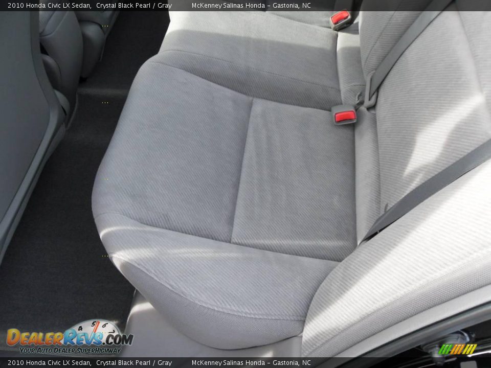 2010 Honda Civic LX Sedan Crystal Black Pearl / Gray Photo #12
