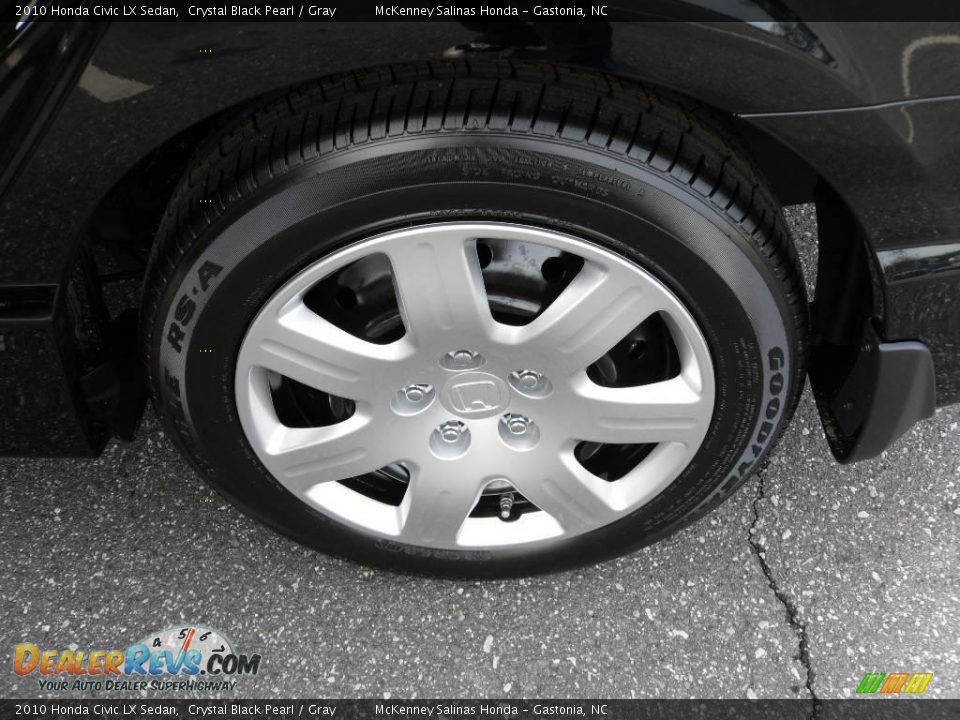 2010 Honda Civic LX Sedan Crystal Black Pearl / Gray Photo #13