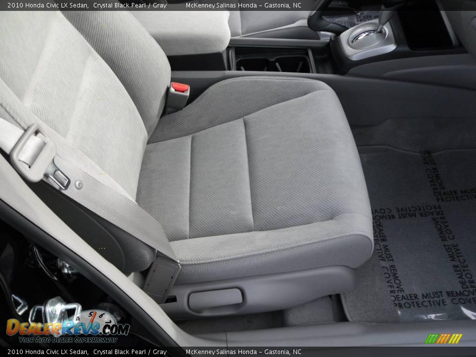 2010 Honda Civic LX Sedan Crystal Black Pearl / Gray Photo #16