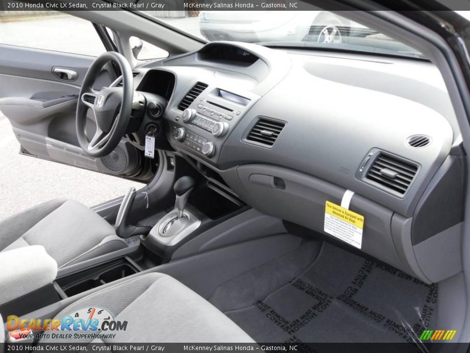 2010 Honda Civic LX Sedan Crystal Black Pearl / Gray Photo #17