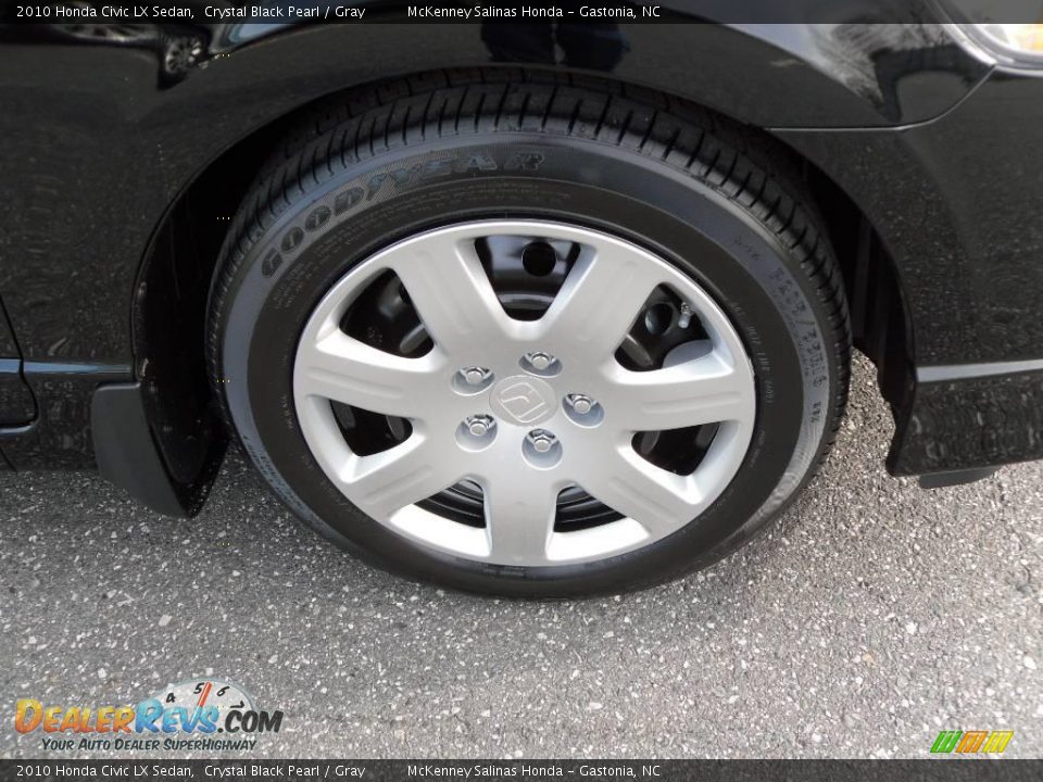 2010 Honda Civic LX Sedan Crystal Black Pearl / Gray Photo #19