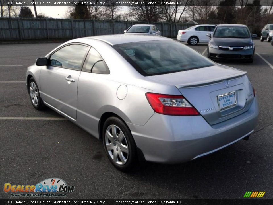 2010 Honda Civic LX Coupe Alabaster Silver Metallic / Gray Photo #2