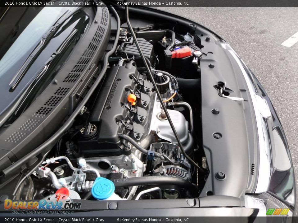 2010 Honda Civic LX Sedan Crystal Black Pearl / Gray Photo #21