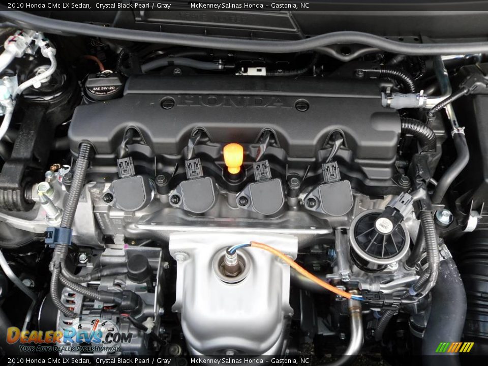 2010 Honda Civic LX Sedan Crystal Black Pearl / Gray Photo #22